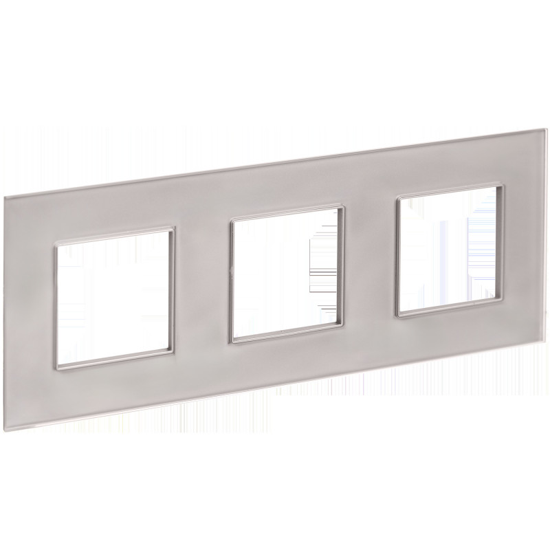 SKANDY Рамка 3-местная SK-F23Sh стекло шампань IEK