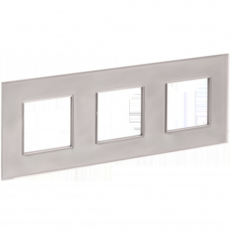 SKANDY Рамка 3-местная SK-F23Sh стекло шампань IEK