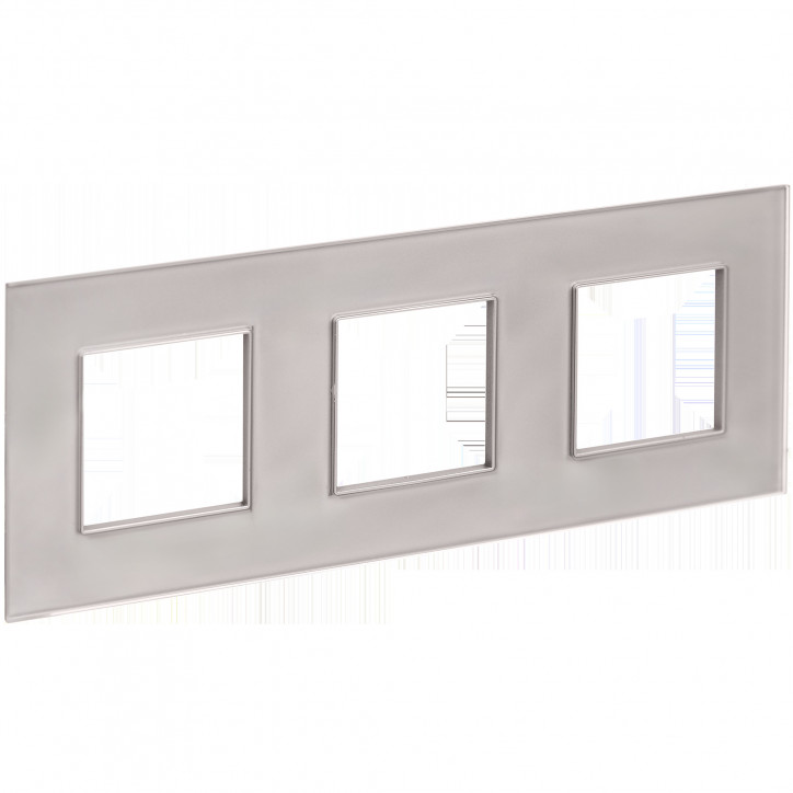 SKANDY Рамка 3-местная SK-F23Sh стекло шампань IEK