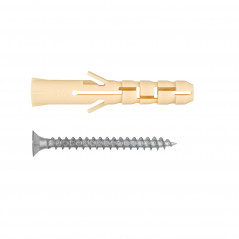 Дюбель распорный PND M 6x40 нейлоновый c шурупом 4x50 (70 шт.)