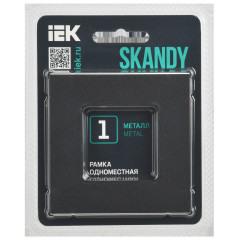 SKANDY Рамка 1-местная SK-F31Bl металл черный IEK