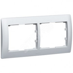 Galea Life Рамка 2 поста горизонтальная aluminium