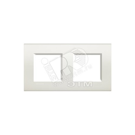 LivingLight Рамка прямоугольная 2 поста Белый