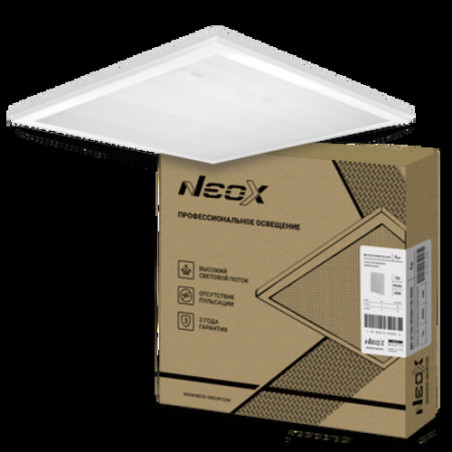 Панель светодиодная универсальная ДВО-02 7565-ПРИЗМА 75Вт 6500K 595х595мм NEOX
