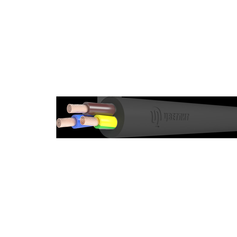 Провод ПВСнг(А)-LS 2х4+1х4 Ч (100 м)