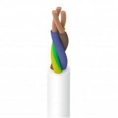 Провод ПВС 3х1 белый (5м)