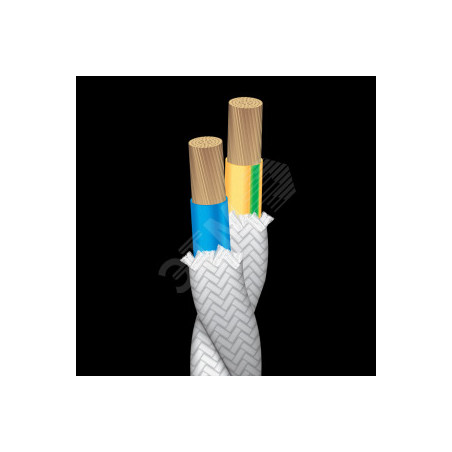 Ретро-провод ПуГВо 2х0.75  белый