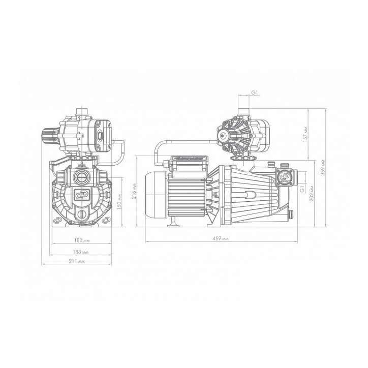 Станция насосная ДЖАМБО 70/50П-К Комфорт, пластик,2.0 Станция насосная ДЖАМБО 70/50П-К Комфорт, пластик,2.0