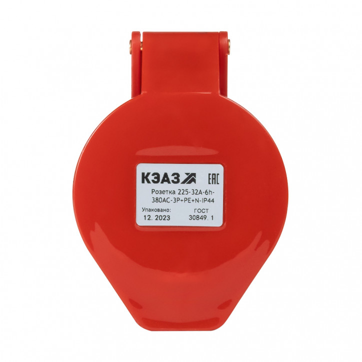 Розетка 225-32А-6h-380AC-3P+PE+N-IP44