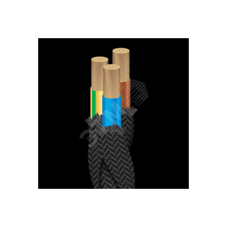 Ретро-провод ПуГВо 3х2.5  черный