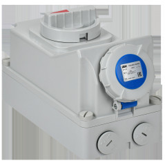 Розетка с механической блокировкой ССИ-813 16А-6ч/220В 2P+PE IP67 IEK