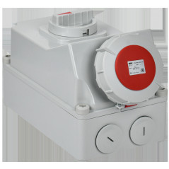 Розетка с механической блокировкой ССИ-834 63А-6ч/380В 3P+PE IP67 IEK