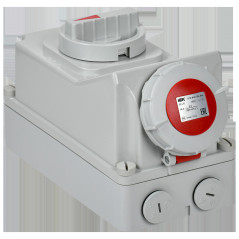Розетка с механической блокировкой ССИ-814 16А-6ч/380В 3P+PE IP67 IEK