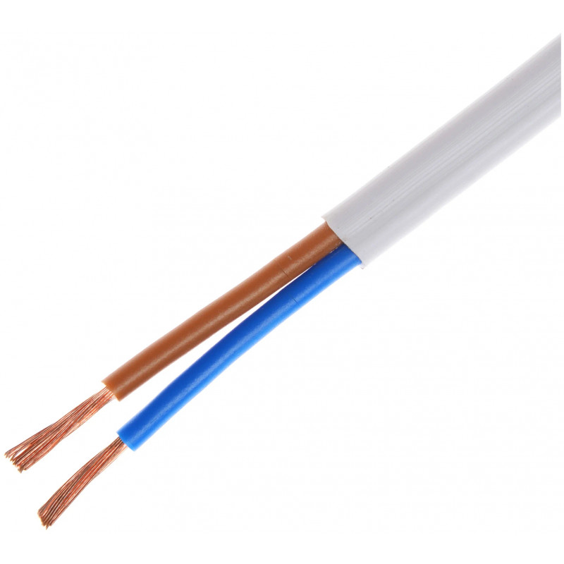 Шнур ШВВП 3х0.75 белый до 380В