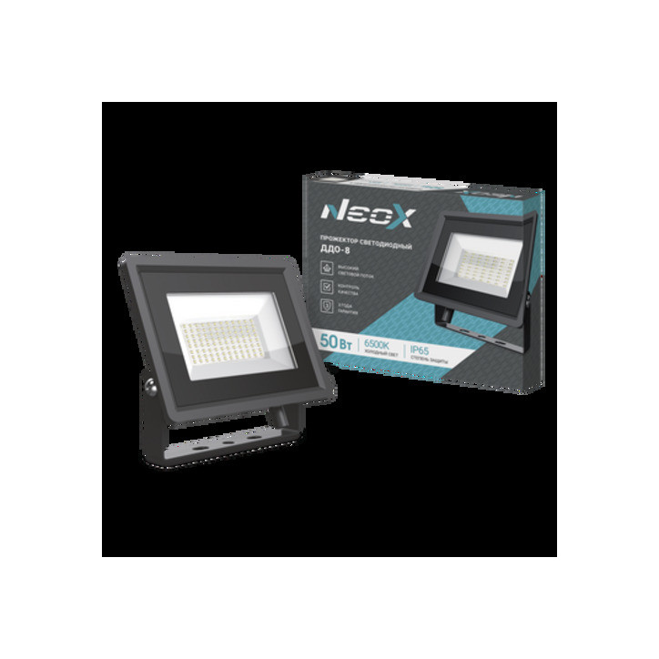 Прожектор светодиодный ДДО-8 50Вт 6500К 5000Лм 100лм/Вт IP65 NEOX Прожектор светодиодный ДДО-8 50Вт 6500К 5000Лм 100лм/Вт IP65 NEOX