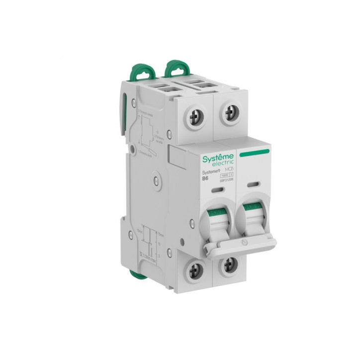 Автоматический выключатель (АВ) B 6A 2P 10kA 400В Systeme9