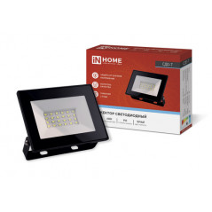 Прожектор светодиодный СДО-7 30Вт 6500К IP65 черный IN HOME
