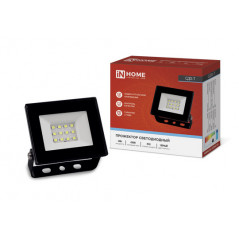 Прожектор светодиодный СДО-7 20Вт 6500К IP65 черный IN HOME