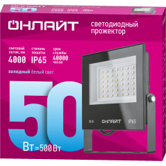 Прожектор светодиодный ДО-50w OFL-03-50-6.5K-BL-IP65-LED ОНЛАЙТ