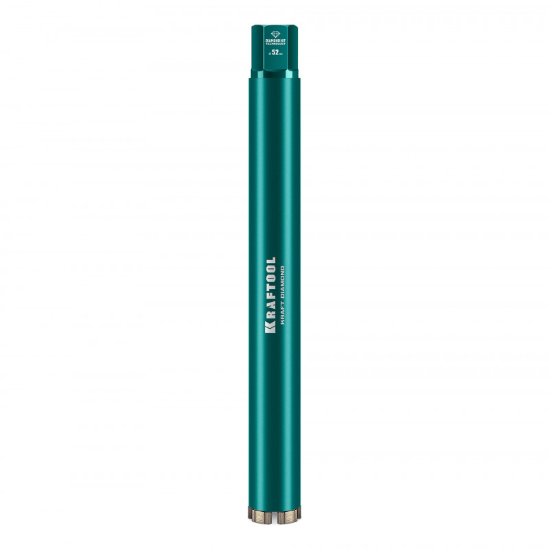 Коронка алмазная по железобетону DIAMOND 52 мм, 450 мм, 1 1/4", лазерная сварка сегментов