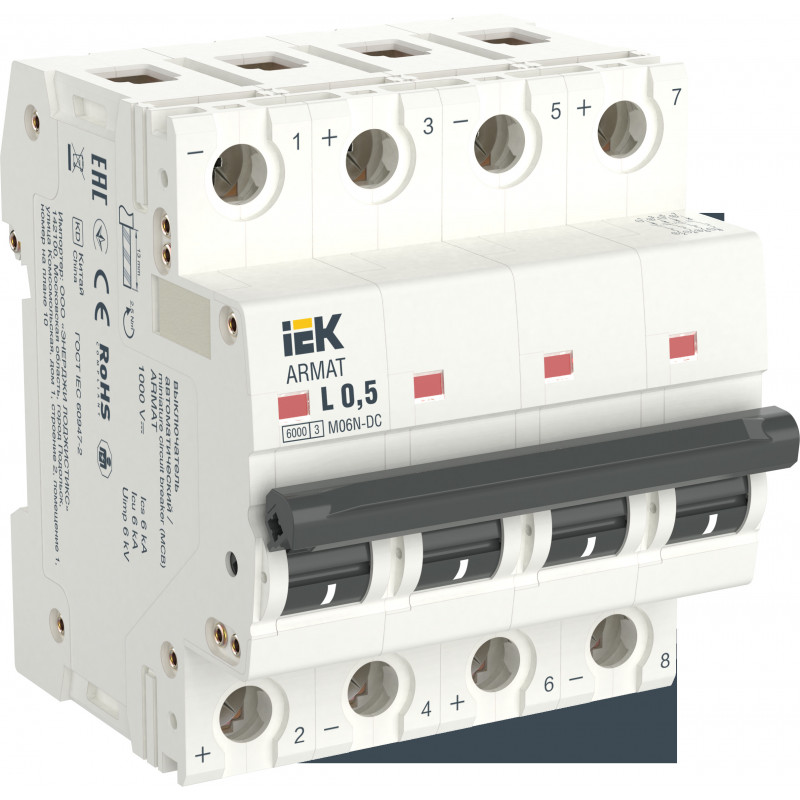 ARMAT Автоматический выключатель M06N-DC 4P Z 0,5А IEK
