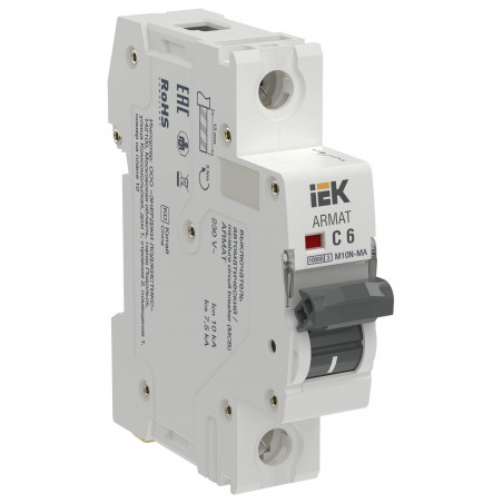 ARMAT Автоматический выключатель без теплового расцепителя M10N-MA 1P C 6А IEK