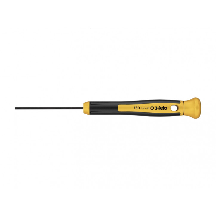 Отвертка для точных работ ESD Safe с защитой от статического напряжения крестовая HEX 1,5х60 Отвертка для точных работ ESD Safe с защитой от статического напряжения крестовая HEX 1,5х60