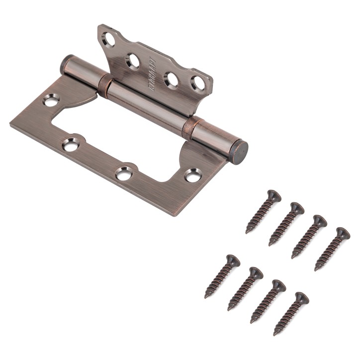 Петля дверная накладная без врезки 1шт, СТАНДАРТ 100х75х2,5мм 2BB AC медь Петля дверная накладная без врезки 1шт, СТАНДАРТ 100х75х2,5мм 2BB AC медь