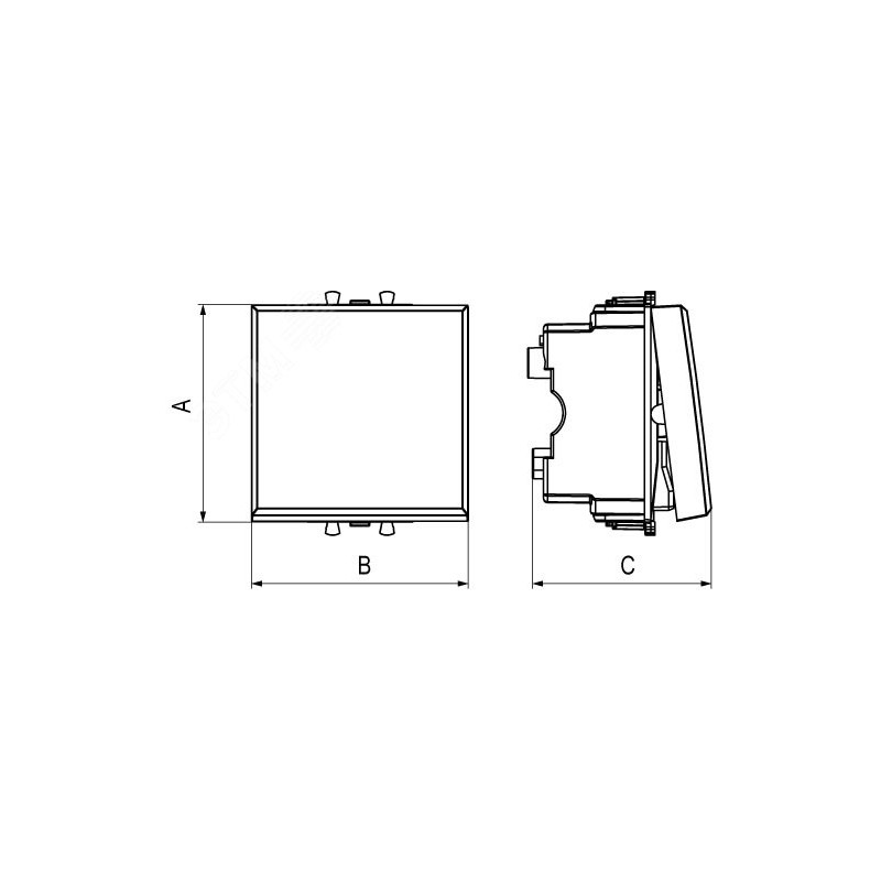 Регулируемый горизонтальный соединитель внешний, H100