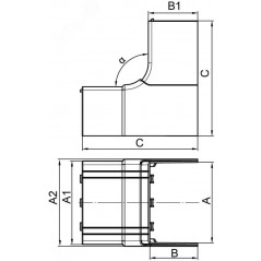 NIAV 40x40 Угол внутренний изменяемый (70-120°)