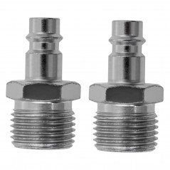 Ниппель универсальный быстросъемный (папа), внешняя резьба 1/2, 2 шт.