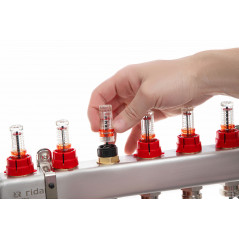 Коллекторная группа SSM-2RF set 2 контура 1'X3/4' с расходомерами и кронштейнами