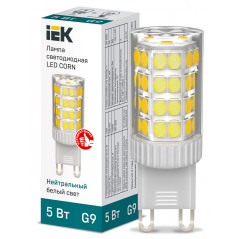 Лампа LED CORN капсула 5Вт 230В 4000К керамика G9 IEK