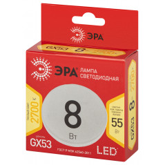 Лампочка светодиодная RED LINE LED GX-8W-827-GX53 R GX53 8Вт таблетка теплый