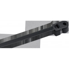 Хомут P6.6 с винтовым креплением чёрный 7,6х400мм IEK