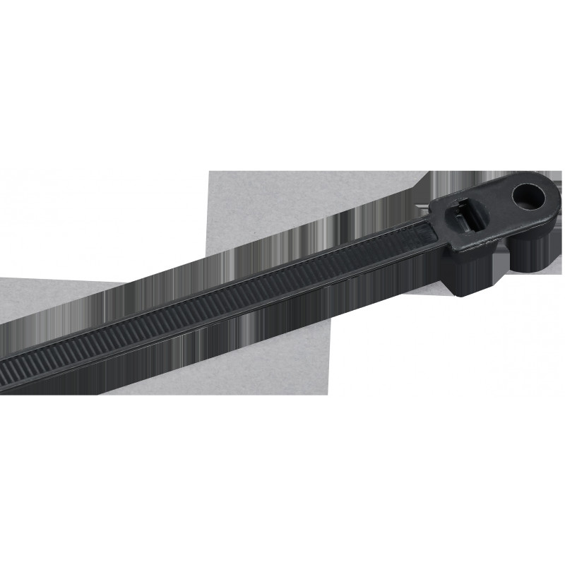 Хомут P6.6 с винтовым креплением чёрный 7,6х400мм IEK