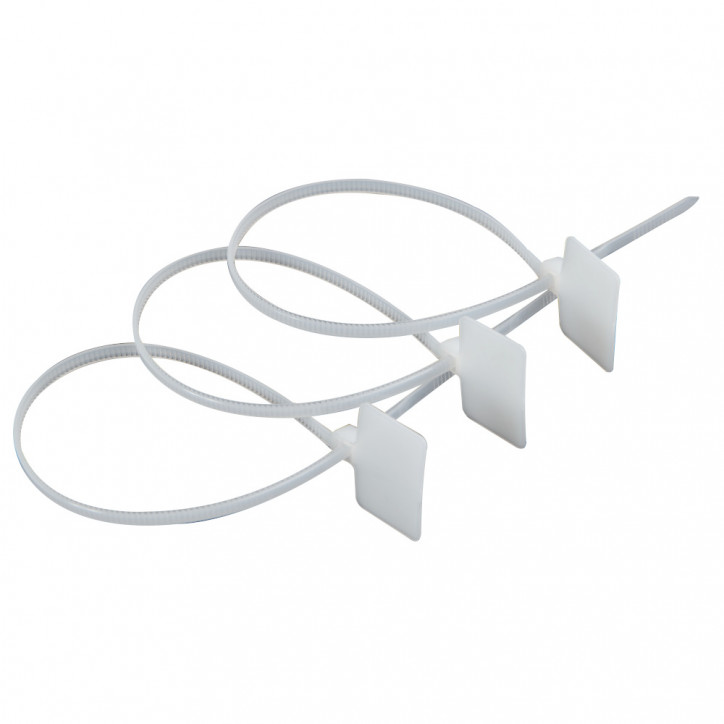 Хомут с площадкой OptiKit CT-M-N-3,0х150-белый (100шт) Хомут с площадкой OptiKit CT-M-N-3,0х150-белый (100шт)