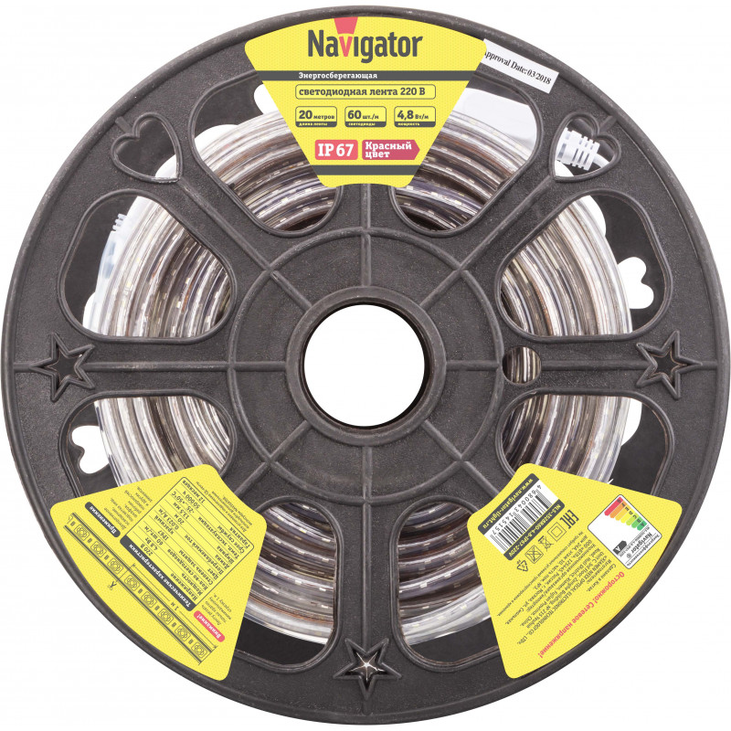 Лента светодиодная NLS-3528R60-4.8-IP67-220V