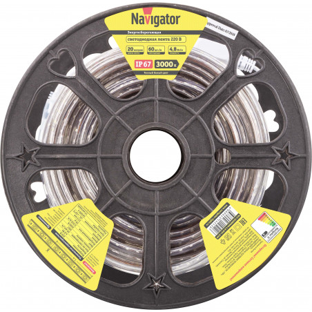 Лента светодиодная NLS-3528WW60-4.8-IP67-220V
