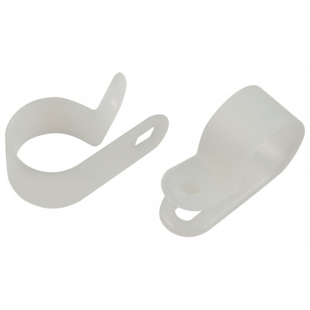 Скоба кабельная нейлоновая под винт 12 мм NO-225-265 белая 50 шт