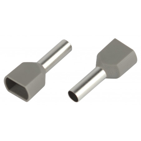 Наконечник-гильза с изолированным фланцем (упаковка 50 шт.) NO-225-105 (двойной) НШвИ(2) 4,0-12