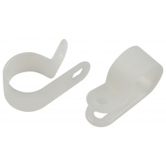 Скоба кабельная нейлоновая под винт 20 мм NO-225-294 белая 10 шт