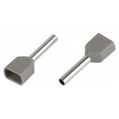 Наконечник-гильза с изолированным фланцем (упаковка 10 шт.) NO-225-12 (двойной) НШвИ(2) 0,75-10