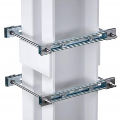 Комплект обжимной монтажных профилей тип 1, обхват конструкции габаритами 250 на 400 мм, для крепления 1 оболочки(ек) одноготипо