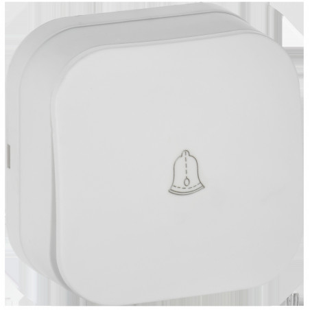 GLORY Выключатель 1-клавишный для открытой установки самовозвратный 10А ВСс20-1-0-ХБм белый матовый IEK