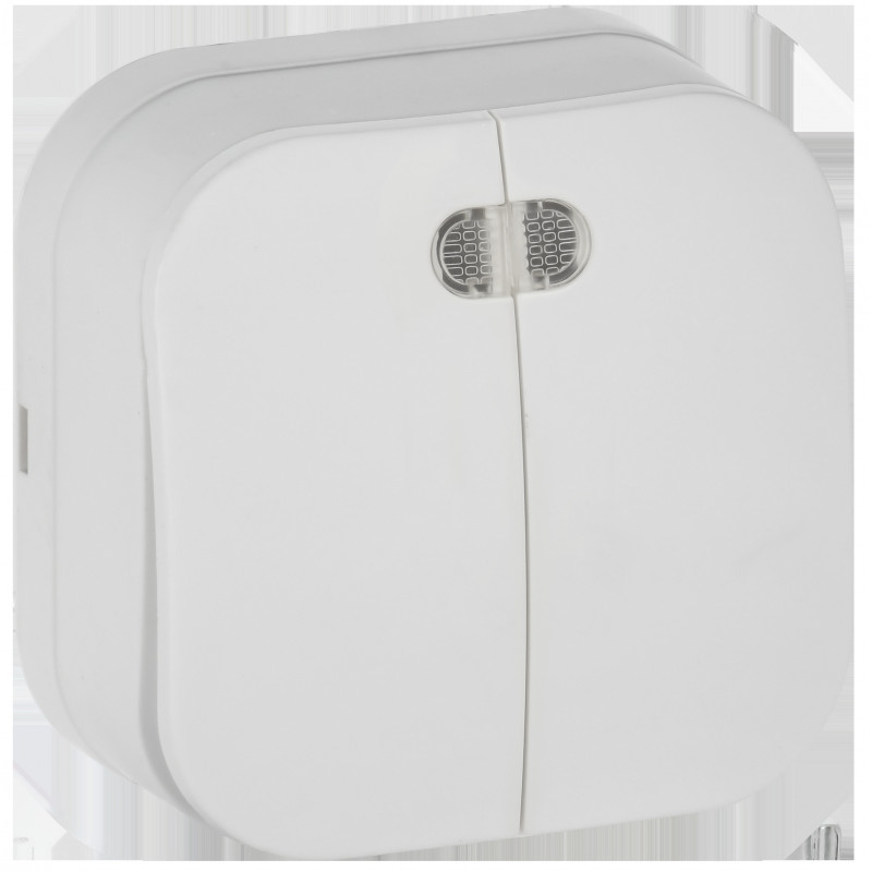 GLORY Выключатель 2-клавишный для открытой установки с индикацией 10А ВС20-2-1-ХБм белый матовый IEK