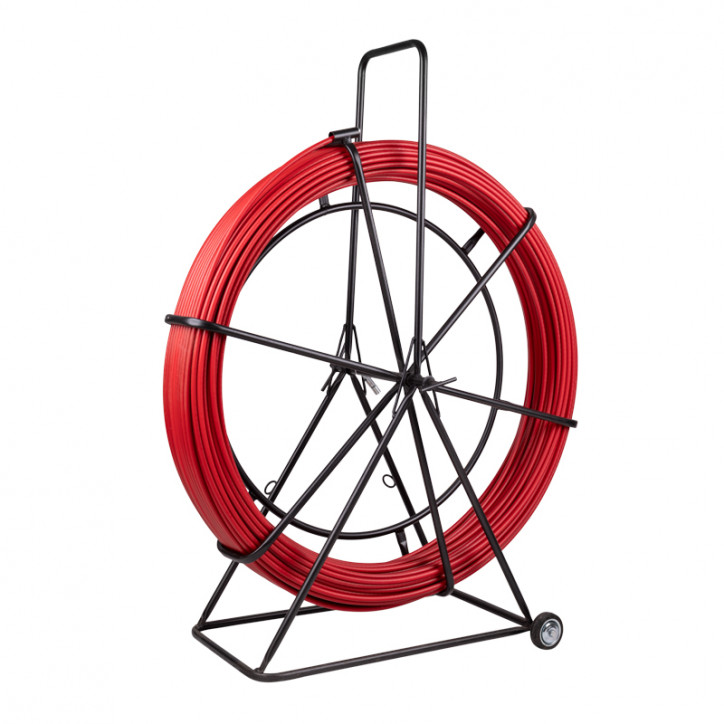 Протяжка кабельная (УЗК в тележке), стеклопруток, d 11,0 мм, 300 м, красная