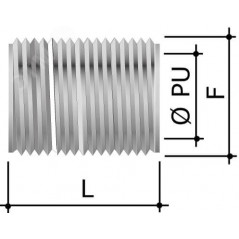 Ниппель M50x1.5 никелированная латунь