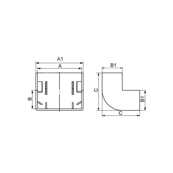 Угол внешний AEM 50x20 In-liner Угол внешний AEM 50x20 In-liner