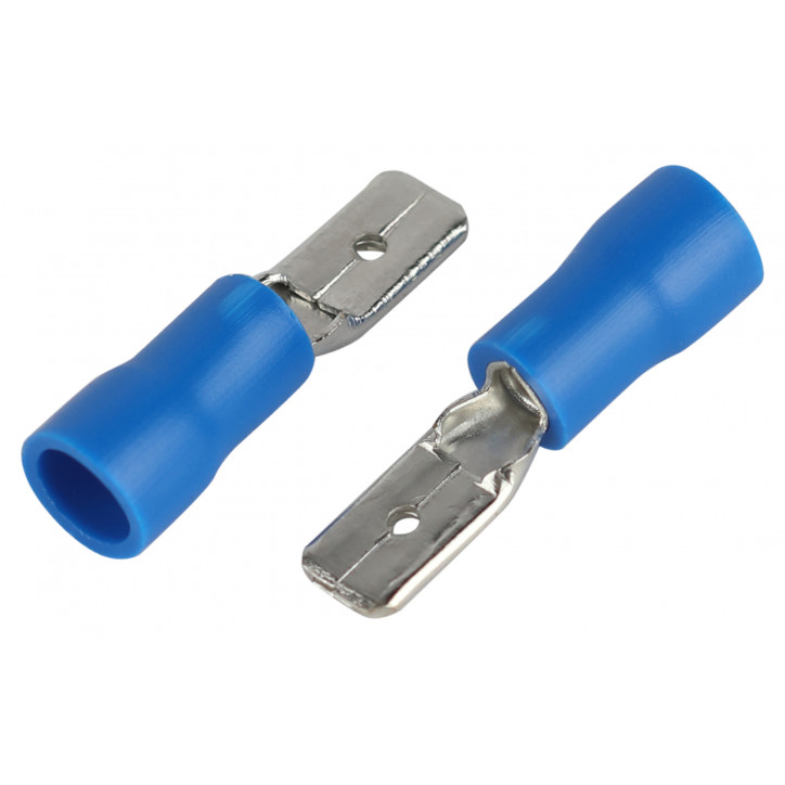 Разъем плоский NO-225-130 РпИп 2-5-0.8 изолированный «вилка» (упаковка 50 штук)